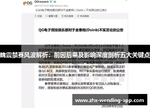 魏震禁赛风波解析：前因后果及影响深度剖析五大关键点